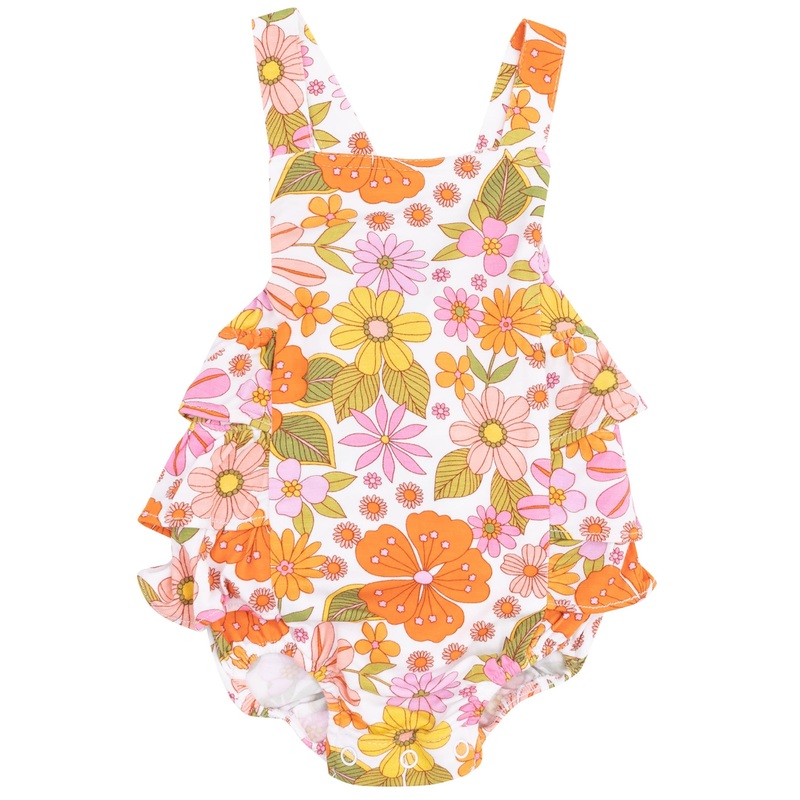 Ruffle Sunsuit – Boho Beachy Floral