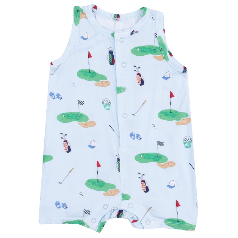 Sleeveless Shortie Romper – Golf Things Blue