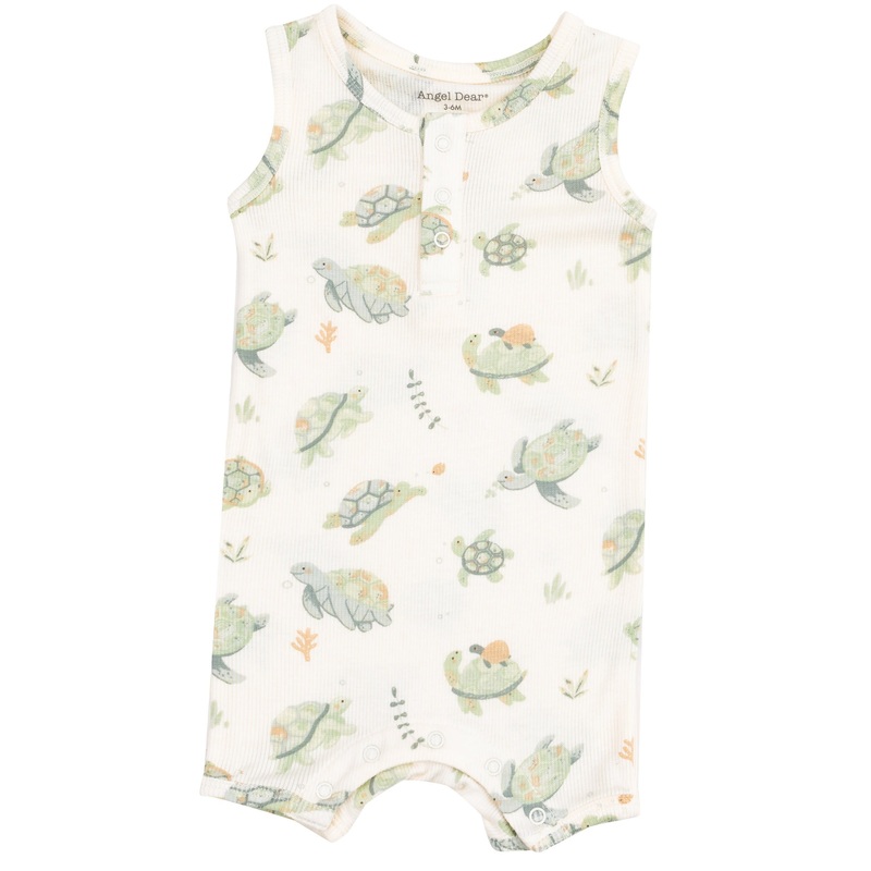 Sleeveless Shortie Romper – Sea Turtles