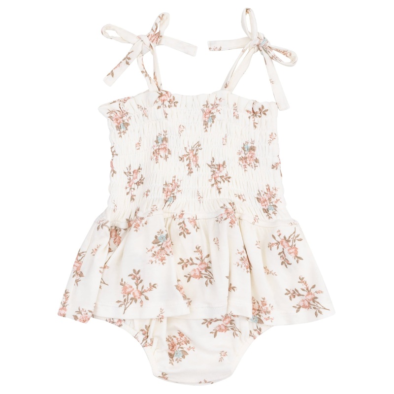 Smocked Bubble with Skirt – Vintage Rosebuds