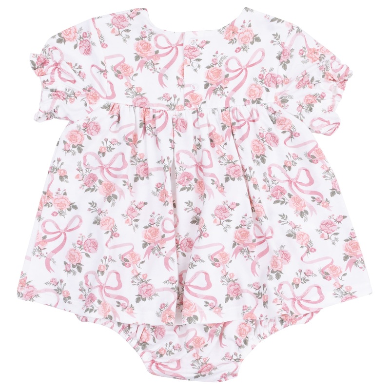 Smocked Ruffle Bubble with Skirt – Ribbons and Flowers