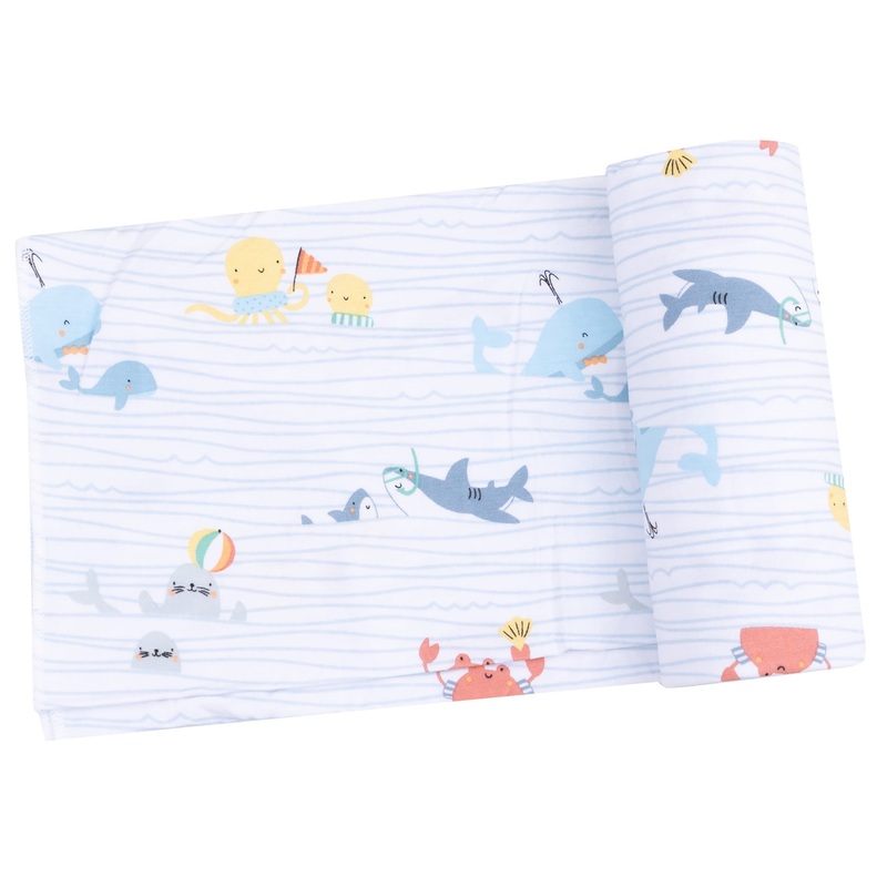 Swaddle Blanket – Sea Stripes