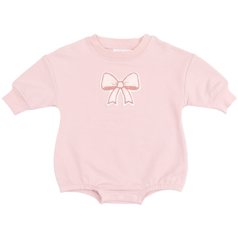 Sweatshirt Bubble with Chenille Patch – Bows French Terry