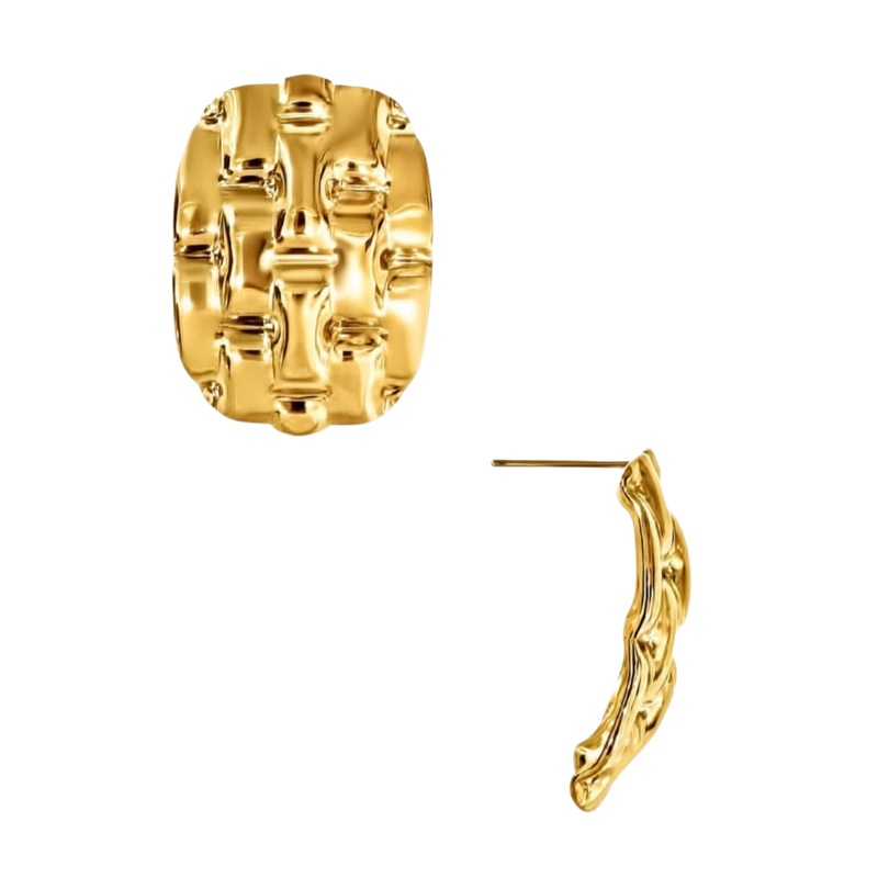 Adley Hammered Drop Earring