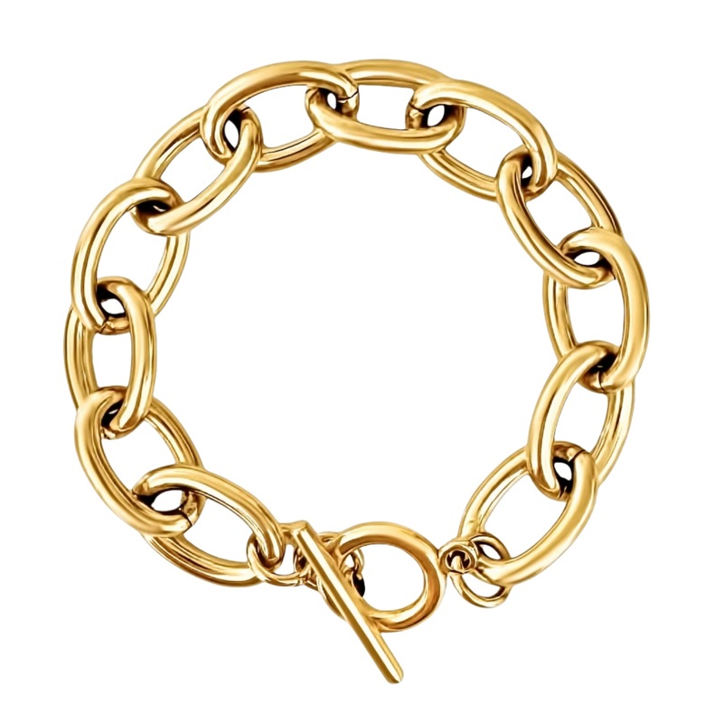 Allegra Chunky Oval Chain Toggle Bracelet