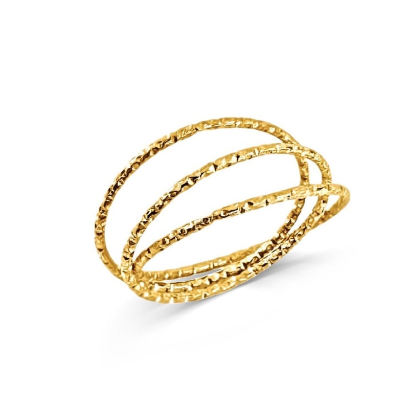 Blair Interlocking Hammered Ring