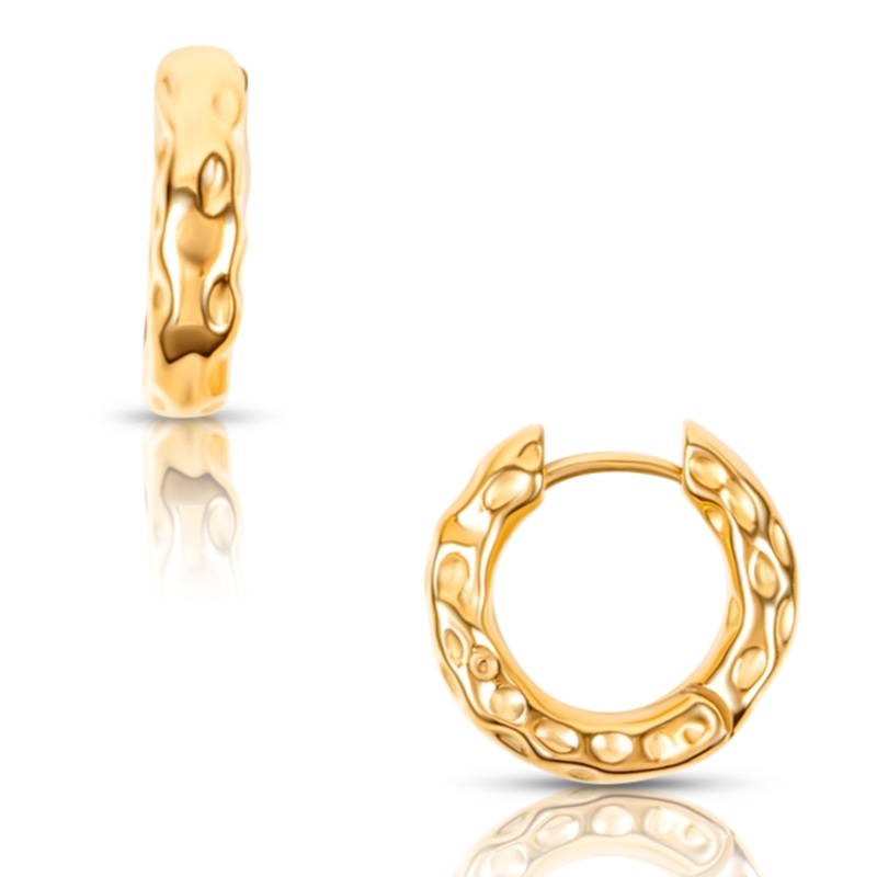 Blakely Hammered Mini Hoop Earring