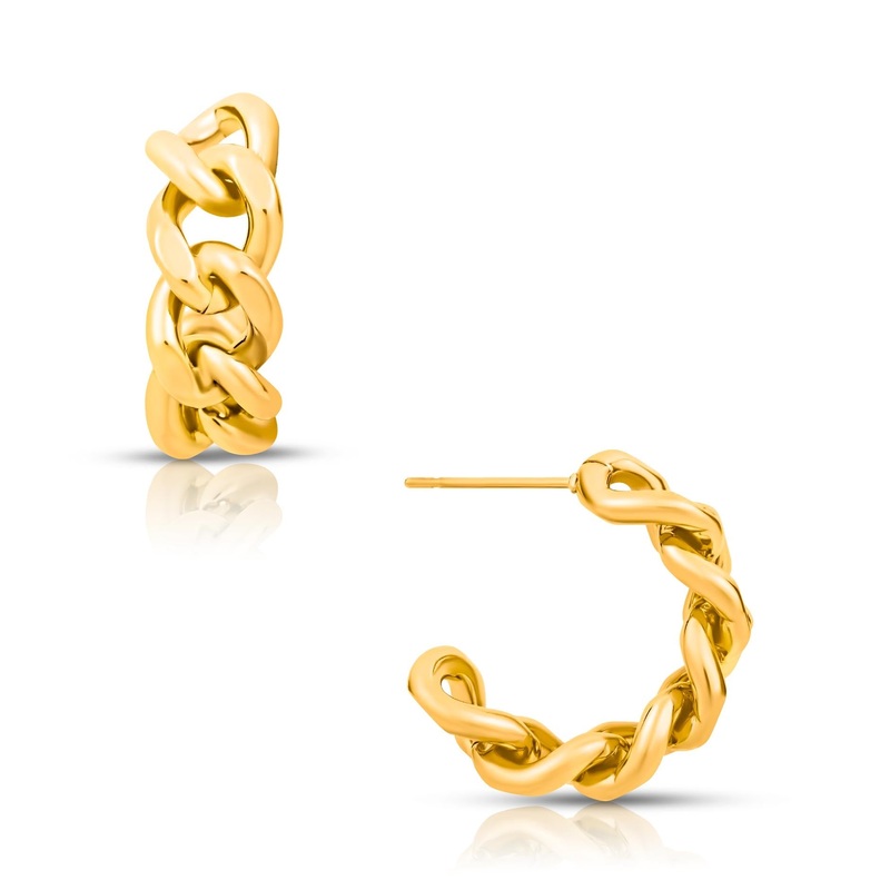 Braxton Chain Hoop Earring