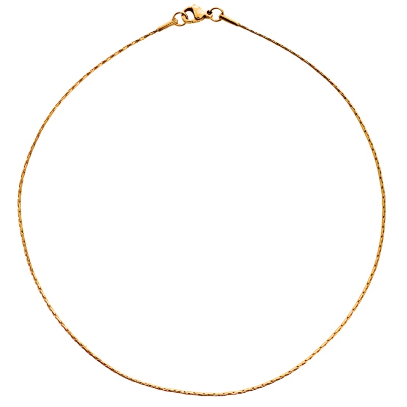 Esther Long Box Chain Choker Necklace