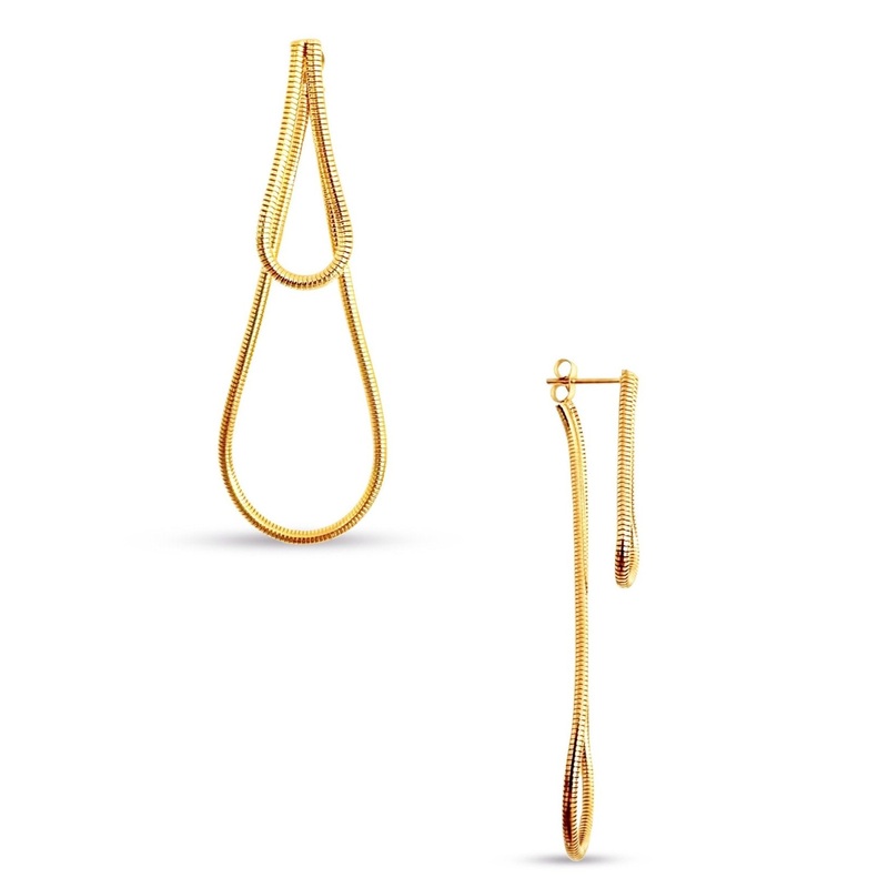Giada Snake Chain Drop Earring
