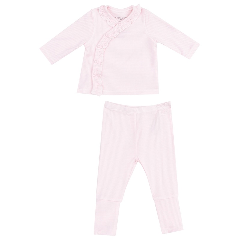 Take Me Home Set with Roll Over Cuff Pant – Stripe Classic Pink