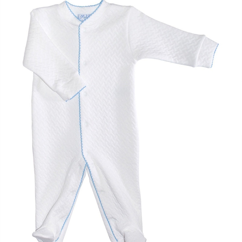 Basket Weave Baby Footie