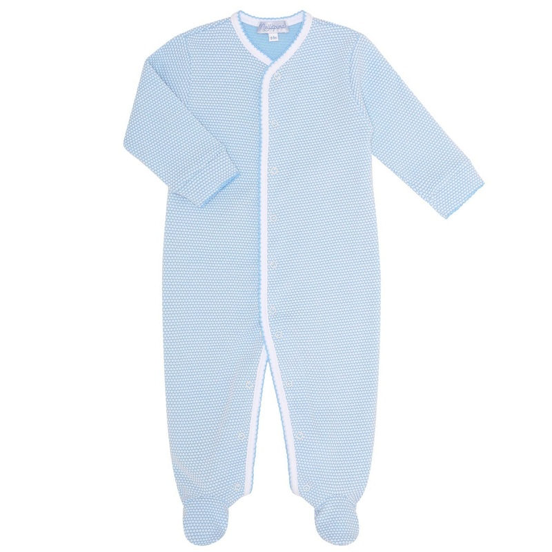 Blue Bubble Baby Footie