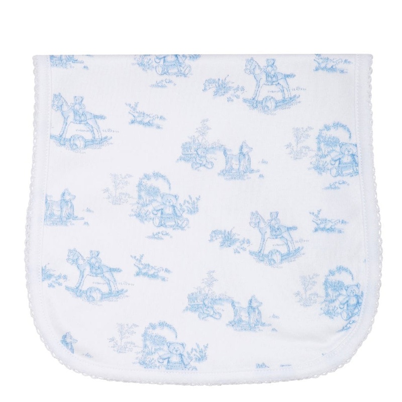 Blue Toile Burp Cloth