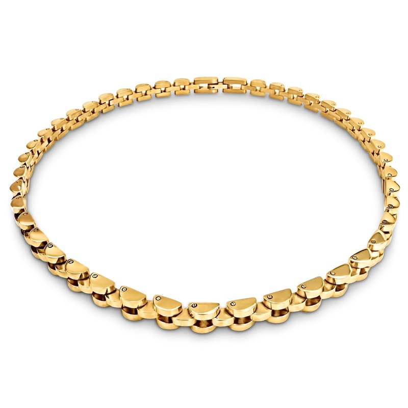 Onyx Watch Band Choker Necklace