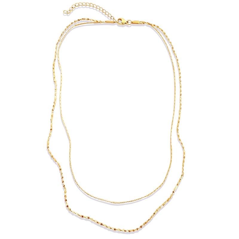 Pevla Double Chain Necklace