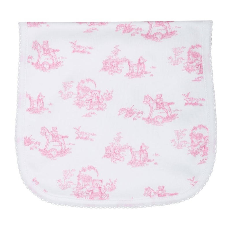 Pink Toile Burp Cloth