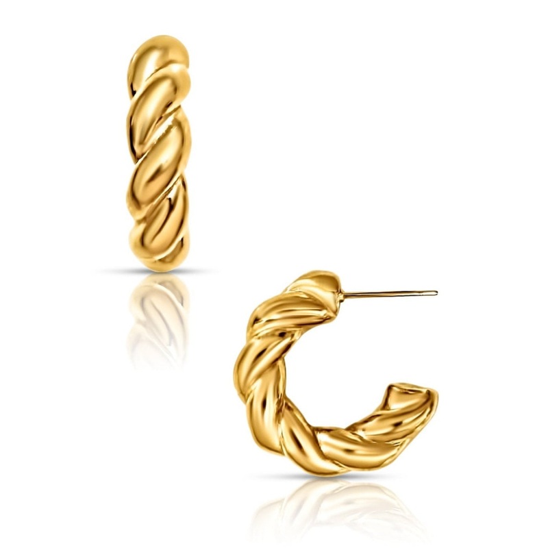 Saige Twist Mini Hoop Earring