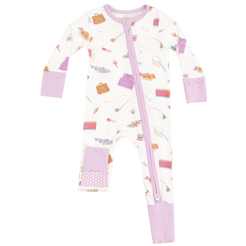 2 Way Zipper Romper – Fishing Things Pink