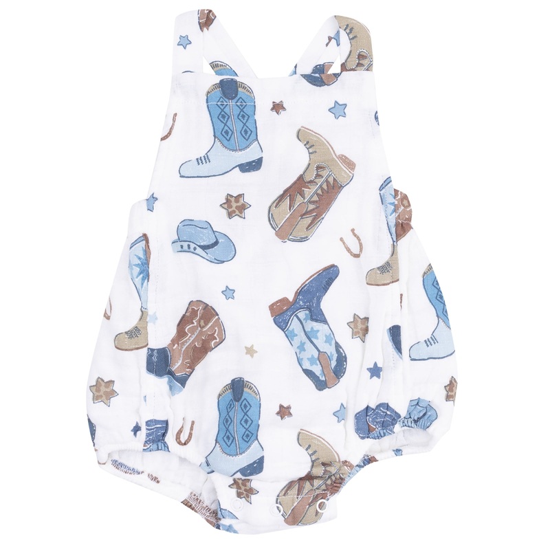 Retro Sunsuit – Cowboy Boots Blue
