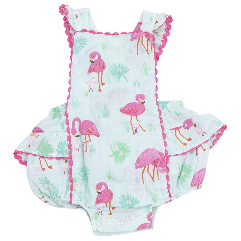 Ric-Rac Ruffle Sunsuit – Flamingos
