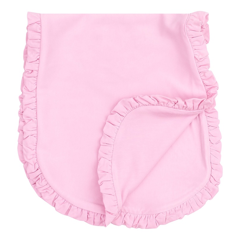 Ruffle Burp Cloth – Solid Nosegay Pink