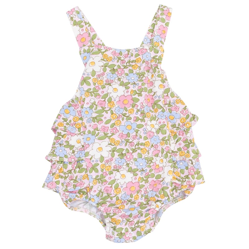 Ruffle Sunsuit – Bubbly Baby Calico