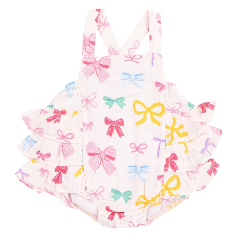 Ruffle Sunsuit – Colorful Bows