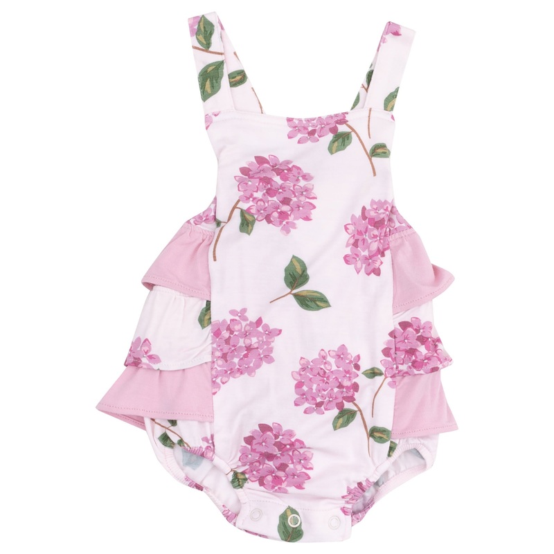 Ruffle Sunsuit – Hydrangeas