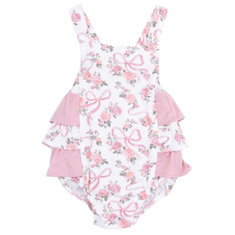 Ruffle Sunsuit – Ribbons and Flowers