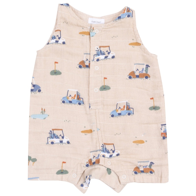 Sleeveless Shortie Romper – Golf Cart Cuties Oatmeal