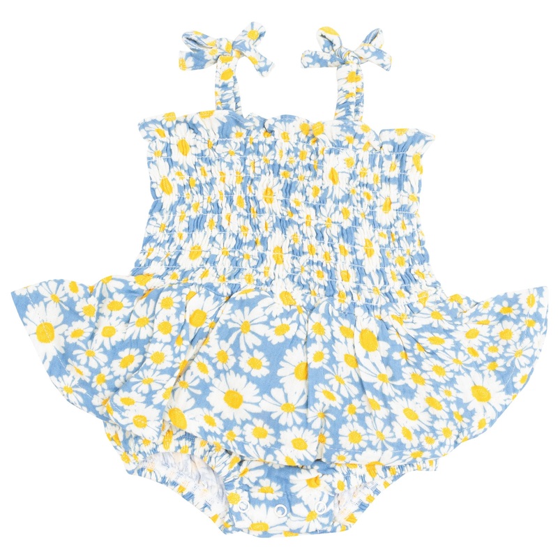 Smocked Bubble with Skirt – Shasta Daisy
