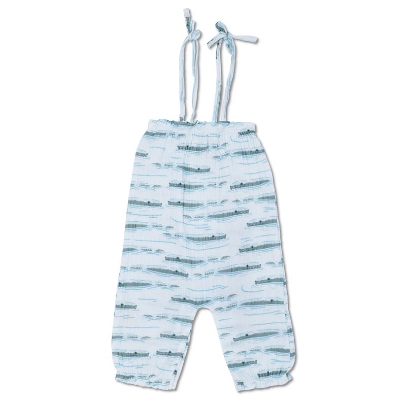 Muslin Tie Shoulder Jumpsuit – Alligator Isle