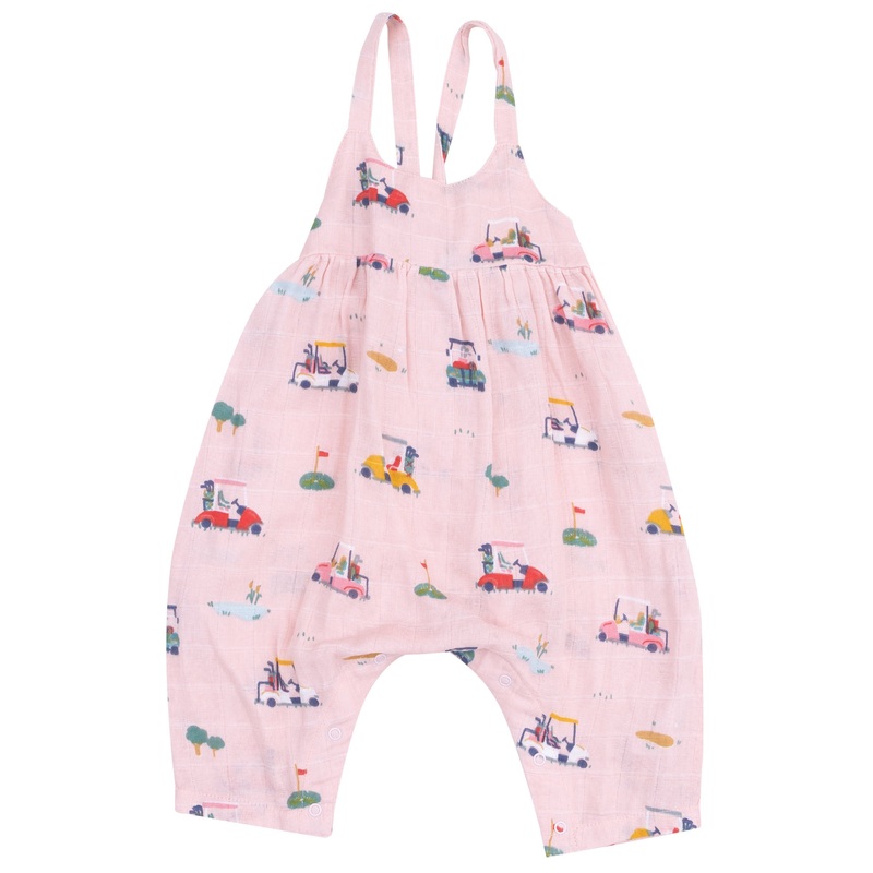 Tie Back Romper – Golf Cart Cuties Pink
