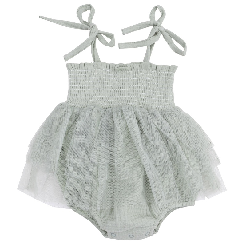 Tutu Bubble – Solid Muslin Desert Green