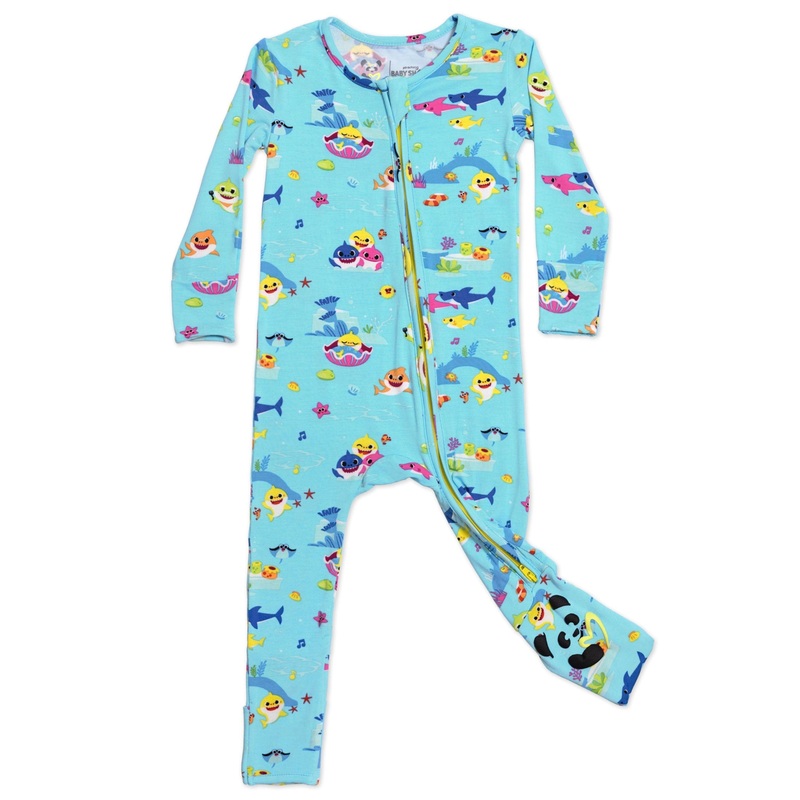 Baby Shark Bamboo Convertible Footie