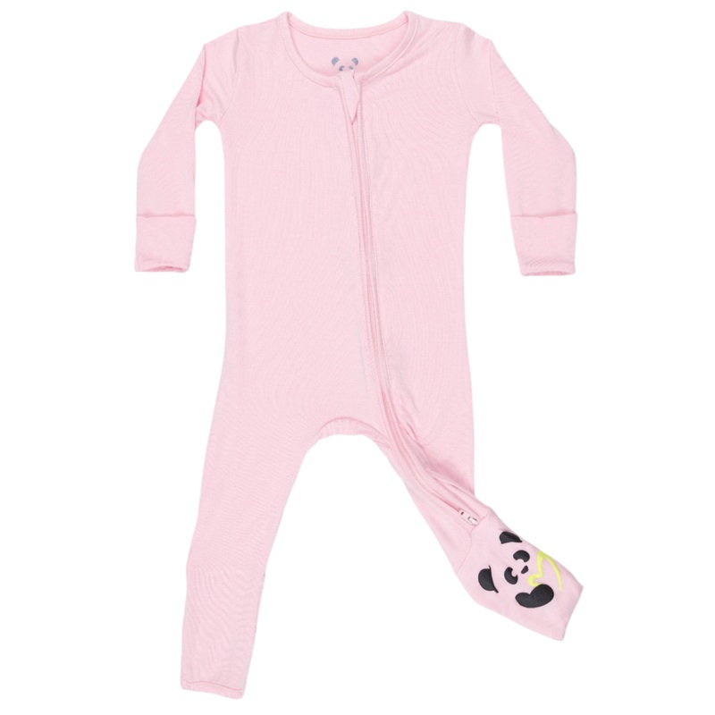 Blush Pink Bamboo Convertible Footie