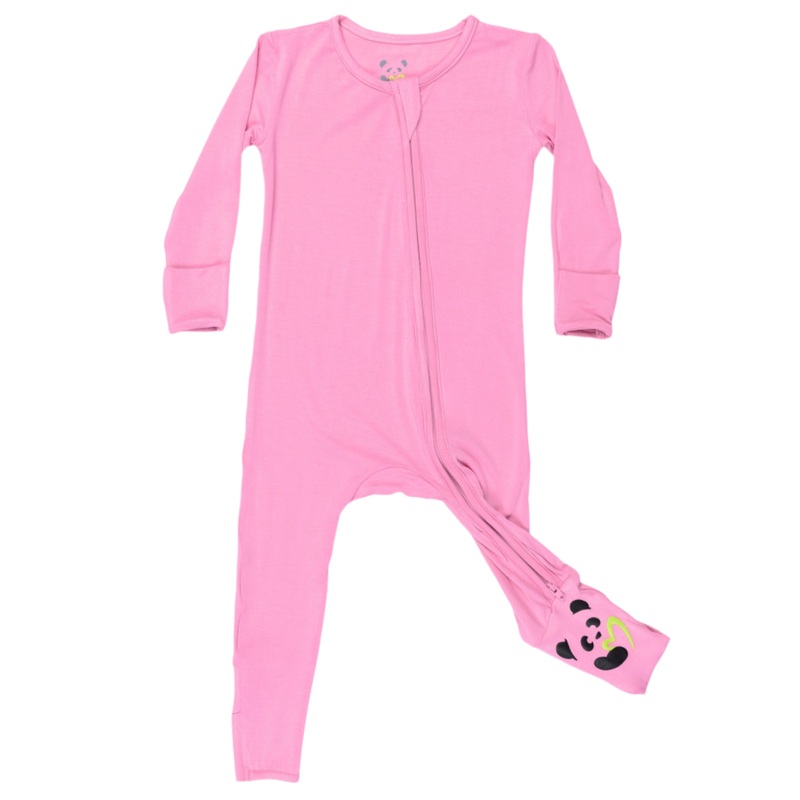 Bubblegum Pink Bamboo Convertible Footie