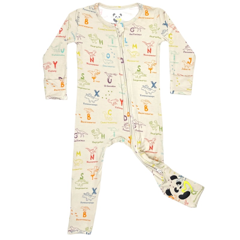 Dino ABC Bamboo Convertible Footie