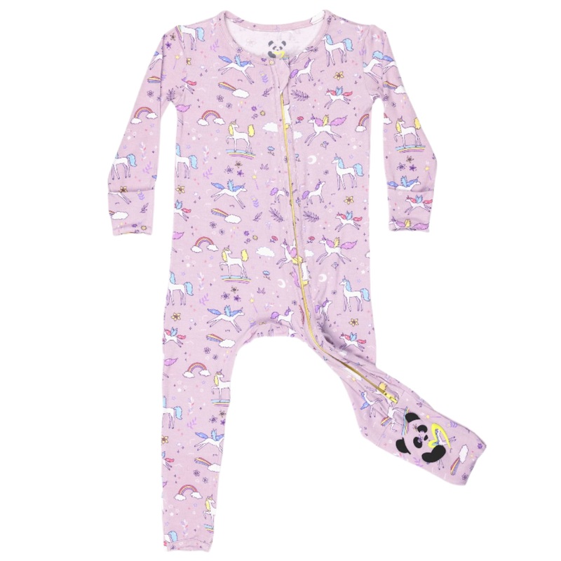 Enchanted Unicorn Bamboo Convertible Footie