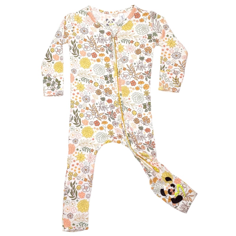 Fall Floral Bamboo Convertible Footie