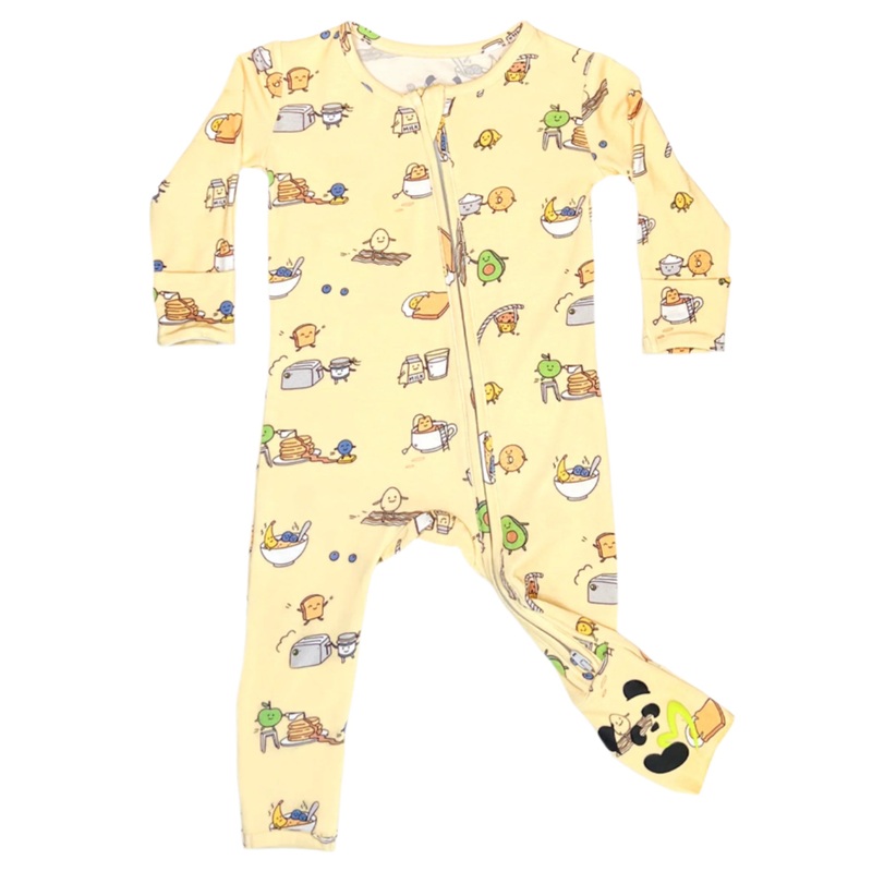 Love You Brunches Bamboo Convertible Footie