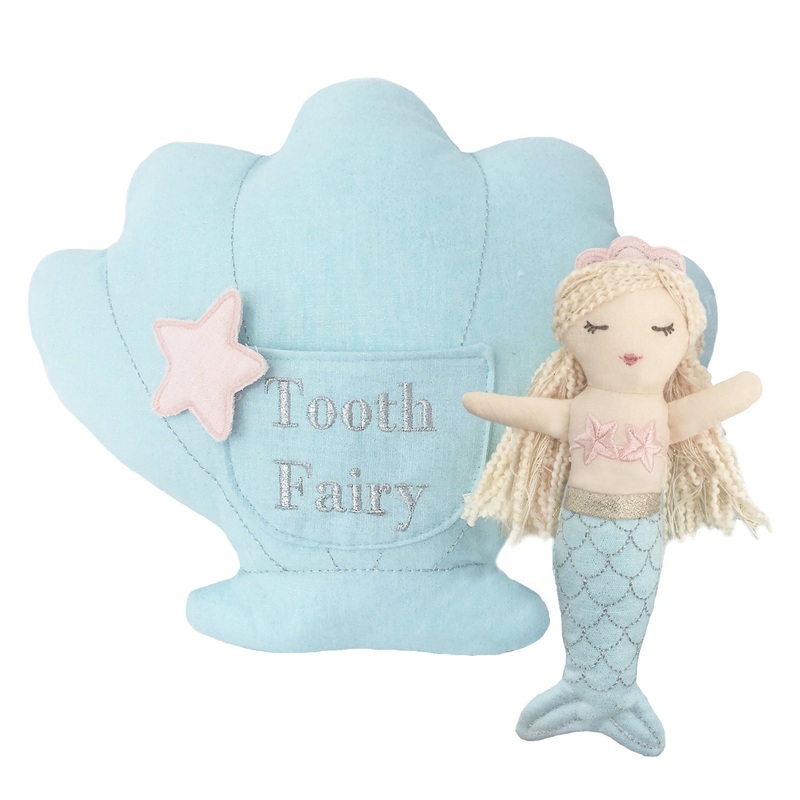 Mimi Mermaid Tooth Fairy Pillow and Doll Set