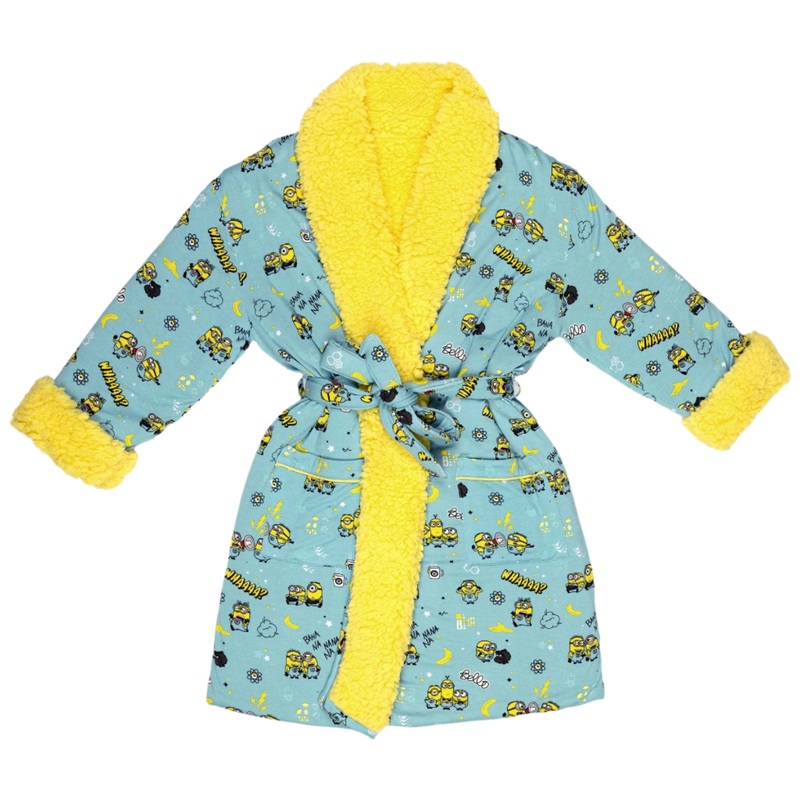 Minions Bello Banana Bamboo Kids Sherpa Robe