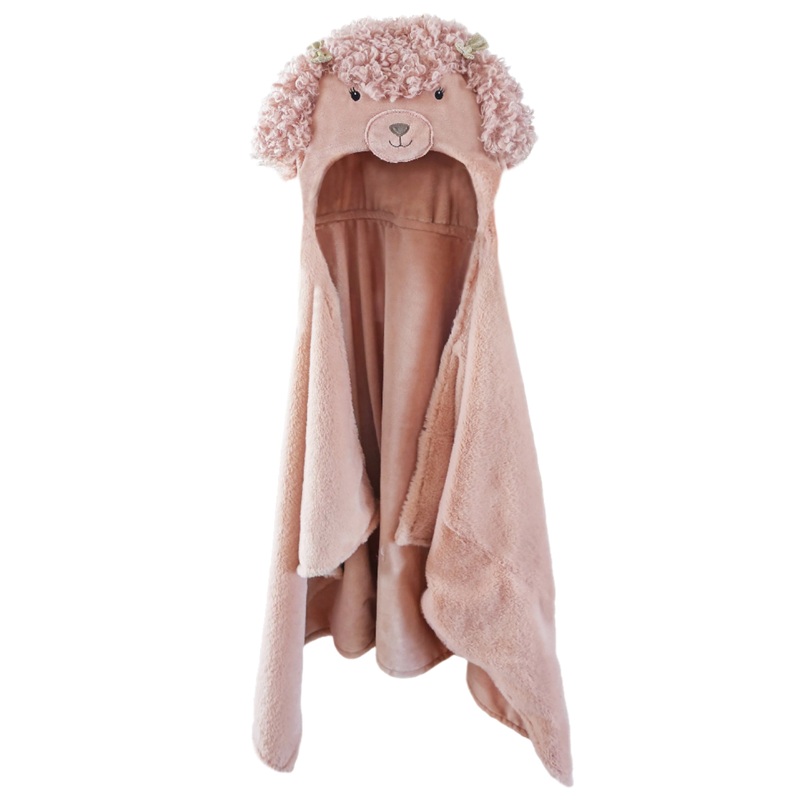 Paris Poodle Hooded Blanket