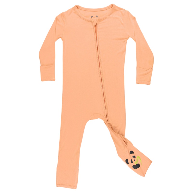 Peach Fuzz Bamboo Convertible Footie