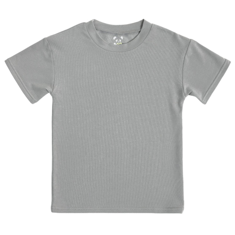 Stormy Grey Bamboo Terry Kids Oversized T-Shirt
