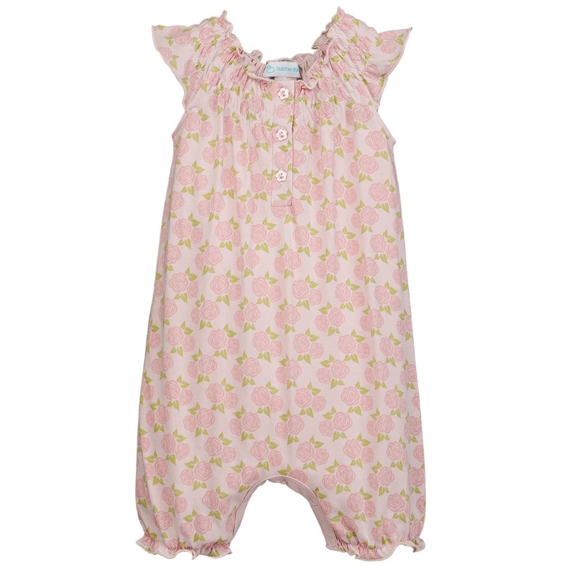 Angel Romper – Marlowe’s Rose on Pink