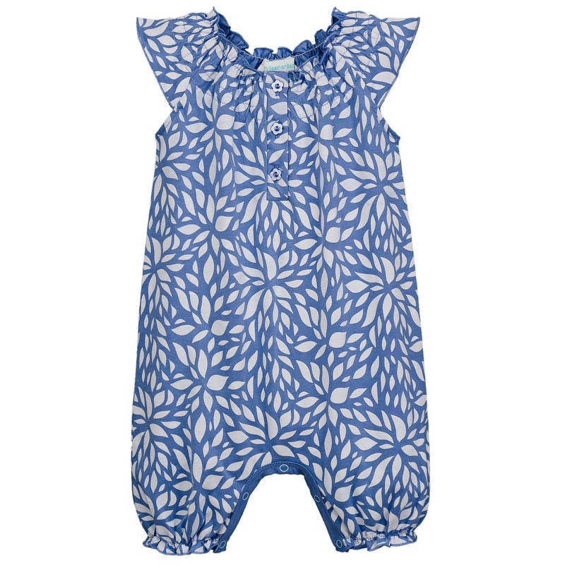Angel Romper – Sprouts on Blue