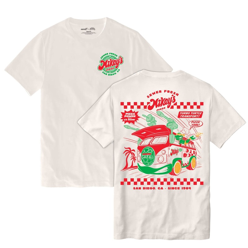 Teenage Mutant Ninja Turtles T-Shirts – Mikey’s Pizza & Turtle Van